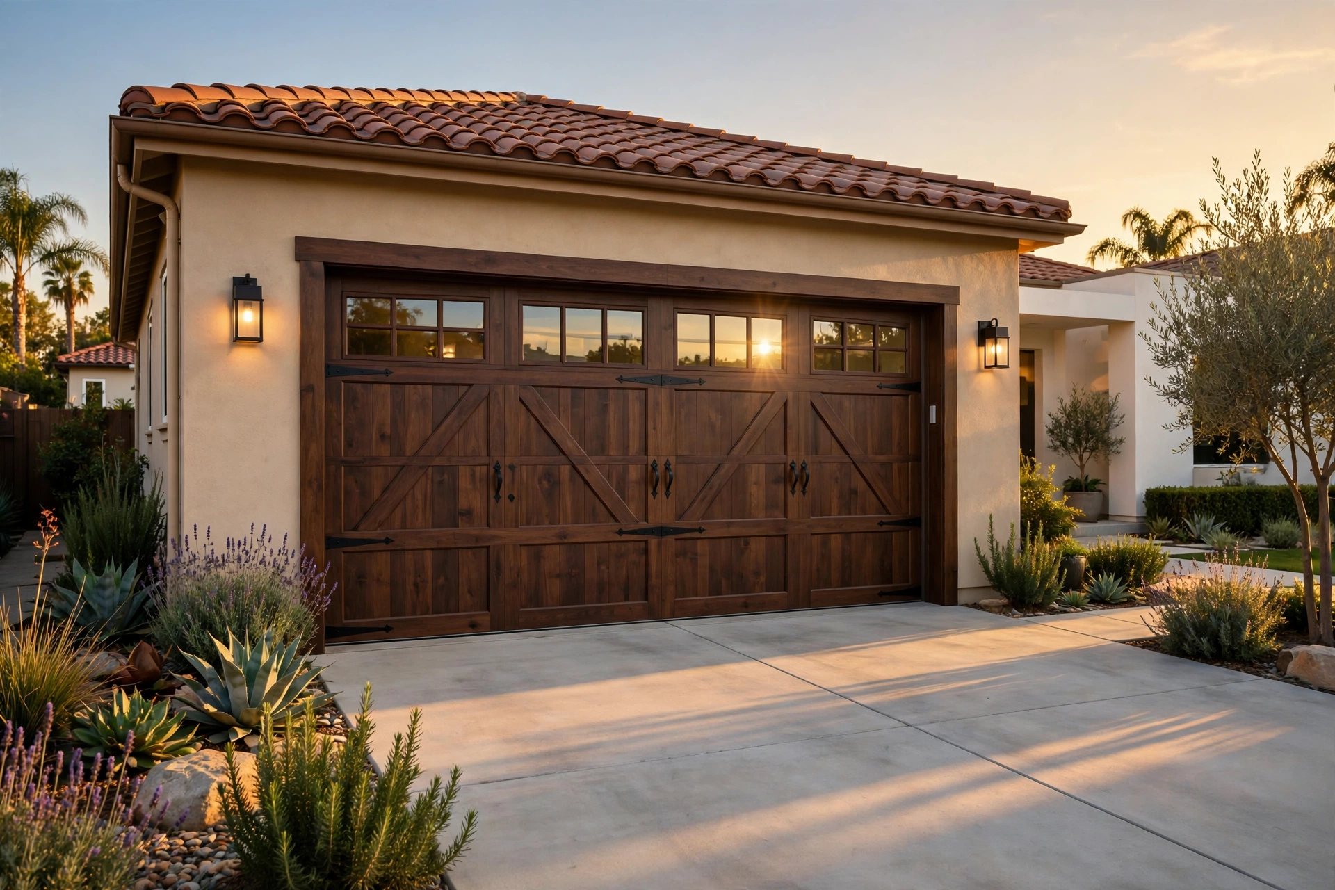 Garage door replacement completed on a California home